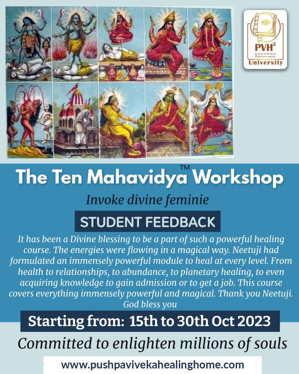 The Ten Mahavidya Workshop | Pushpa Viveka Healing Home,Bangalore,Educational & Institute,Professional Courses,77traders